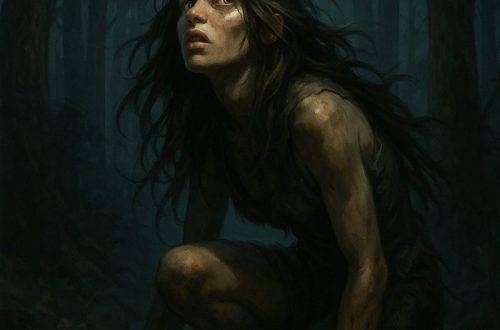 Relato corto Feral. Chica en un bosque nocturno